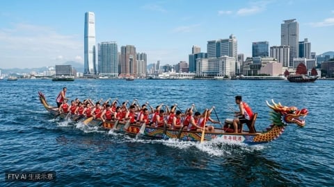 卡達龍舟隊扮「埃及法老」　驚豔亮相香港國際龍舟賽