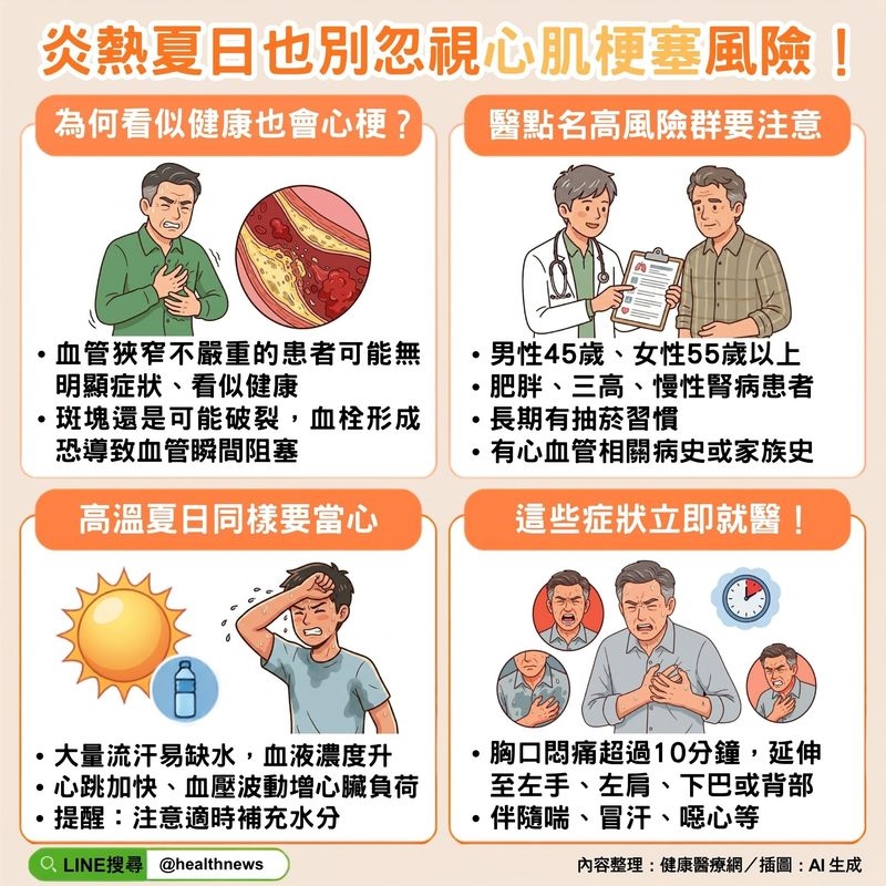臺大醫學院院長驚傳OHCA送醫！炎熱夏季也要警惕心血管風險　醫列高風險族群