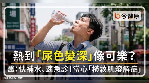 熱到「尿色變深」像可樂？醫：快補水、速急診！當心「橫紋肌溶解症」