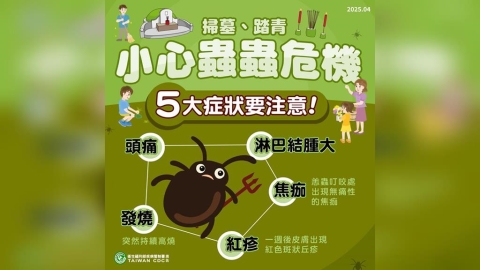暑期旅遊嚴防恙蟲!疾管署籲防護「做雙重」