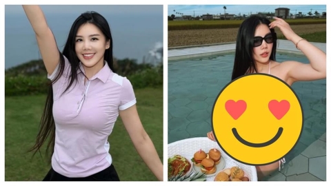 女星嫁建商尪3年不忍脫了!粉色比基尼「炸超兇上圍」事業線看光…網全暴動