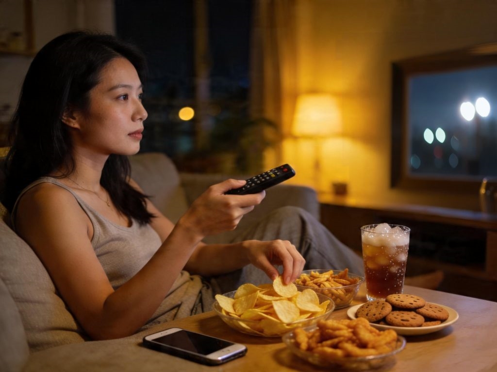 熬夜追劇總想吃東西?晚睡族的飲食失衡問題受關注