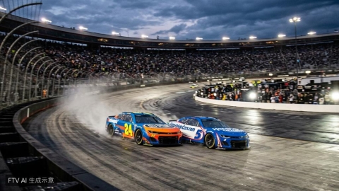 NASCAR雨中激戰!瓊斯延長賽驚險超車奪冠