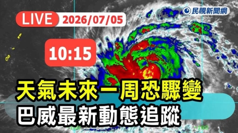 LIVE/放假機會變高了?強颱「巴威」路徑動態 氣象署10:15最新說明