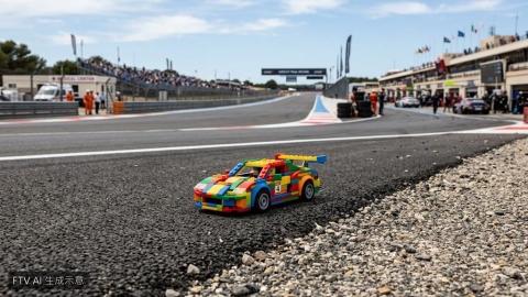 F1英國大獎賽樂高賽車遊行 2.8萬塊積木打造失控翻車笑翻全場
