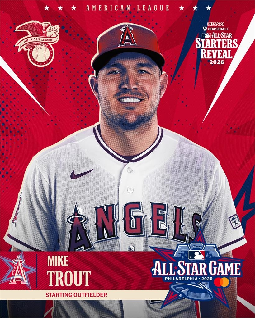 MLB/鱒魚哥眼眶泛紅!楚奧特看到妻兒驚喜視訊感動落淚 第12度入選明星賽