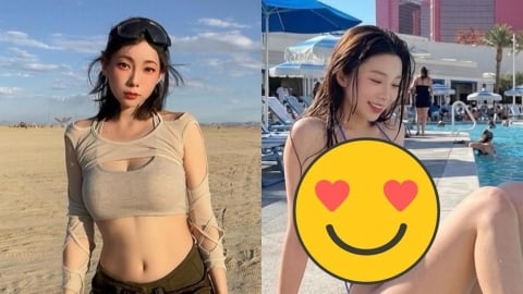 UBC學霸女神解放S級身材!辣穿比基尼「掉出大藍莓」羞問:這是我還是AI