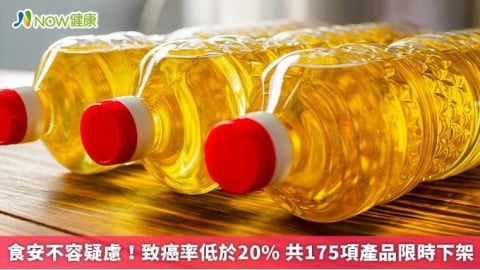 食安不容疑慮!致癌率低於20% 共175項產品限時下架