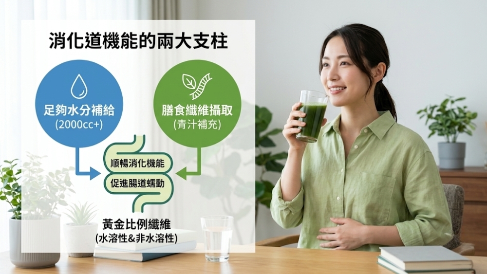喝足水分還是排便不順?認識膳食纖維與青汁的日常補充重點