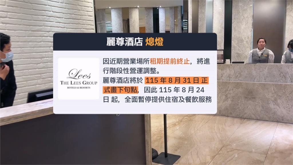 麗尊酒店8月底熄燈! 未來將接洽國際品牌進駐