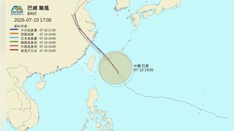 台灣快被巴威淹沒!衛星雲圖「雪白一片」吞噬海面 鄭明典示警48字全說了