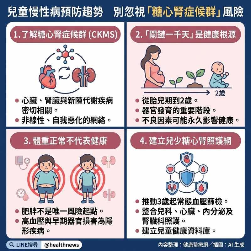 孩子沒變胖不代表健康!醫揭糖心腎症候群 生命最初1千天是關鍵
