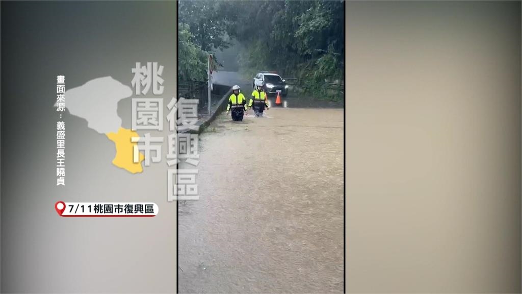 桃園復興主要道路大面積崩塌 落石掉落砸住宅車輛