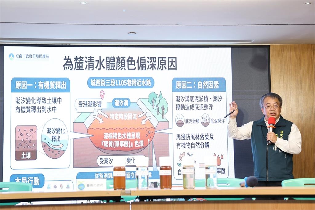 曾文溪黑水真相曝光!台南環保局拿科學證據 駁斥不實指控