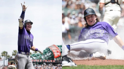 MLB(影)/結局大反轉!他賺到「首局首打席場內轟」 落磯快腿創大聯盟近百年紀錄