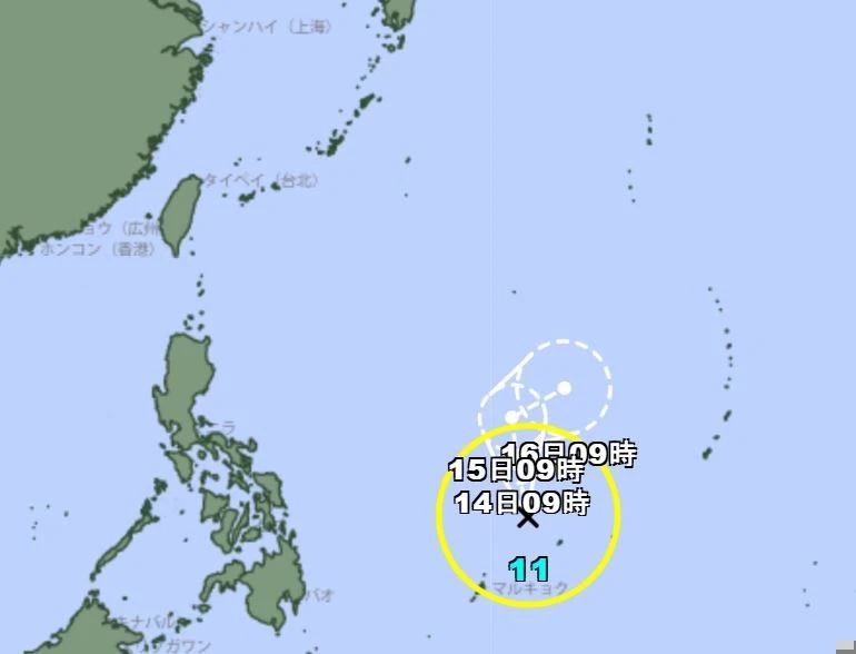 輕颱海神生成。(取自日本氣象廳)