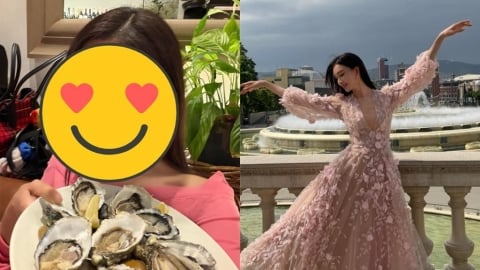 林志玲深V現身西班牙!磕生蠔近照曝光「狀態超狂」無預警宣布好消息粉絲嗨翻