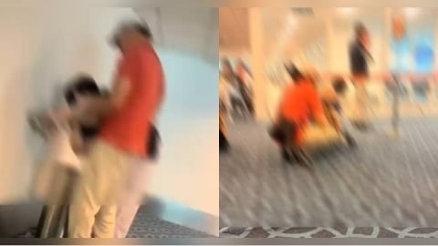 家長抱孩「垃圾桶解放」!登機口秒飄屎味 旅客看傻:廁所就在旁邊