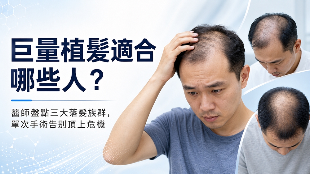 巨量植髮適合哪些人?醫師解析三大落髮族群與療程評估重點