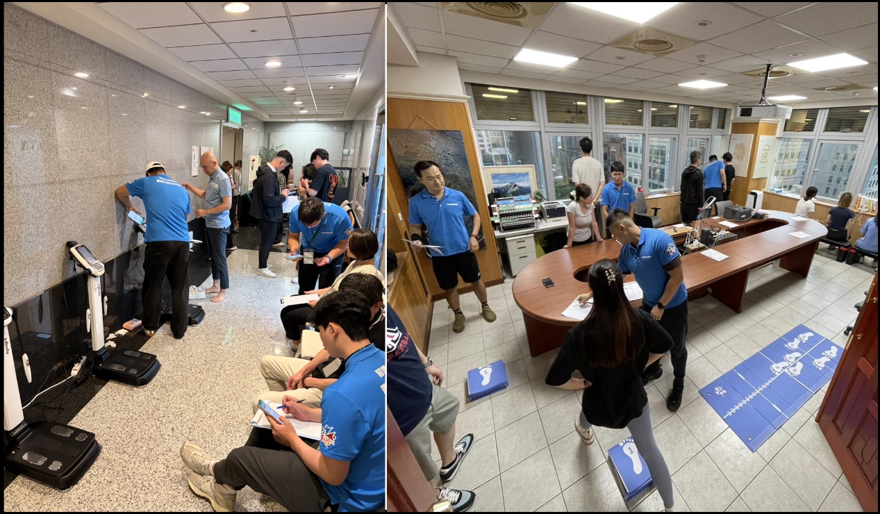 透過科技體適能檢測與 InBody 檢測,習慣健康教練可協助員工了解個人身體狀況,並客製化每位同仁的改善方向。