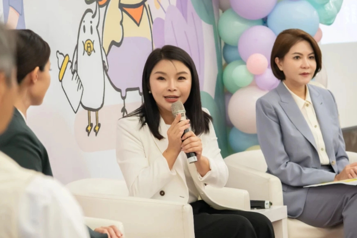 國民黨立委張嘉郡於論壇中進行發表。（新竹市府提供）