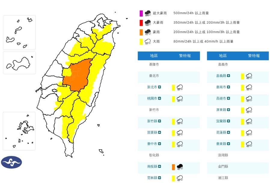 快新聞／雨彈升級！14縣市豪大雨特報　影響時間氣象署全說了