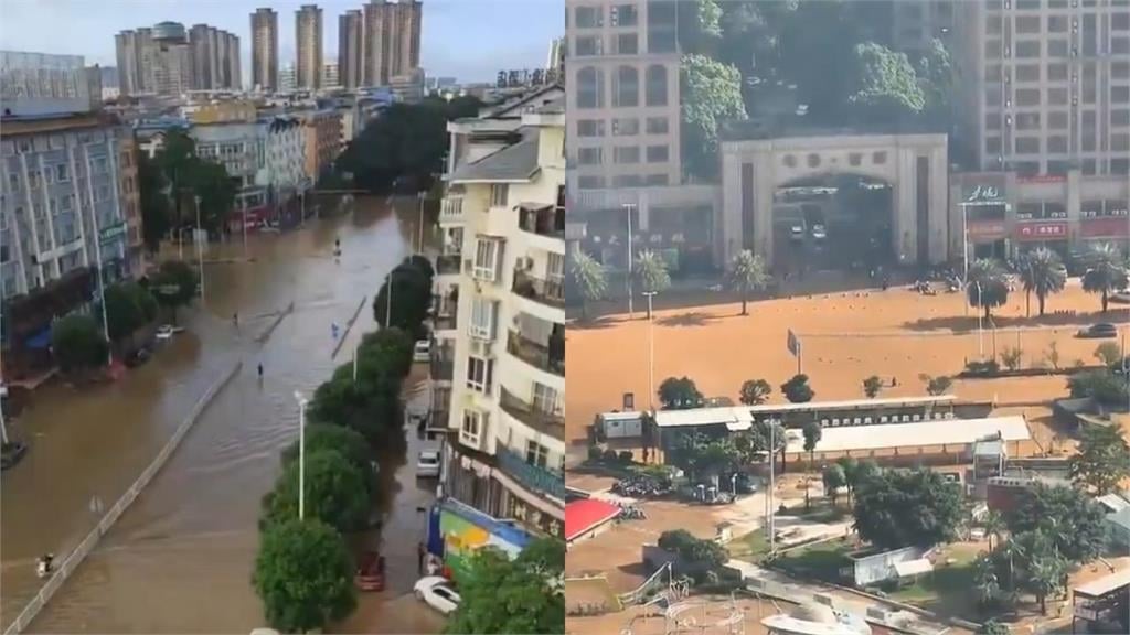 都是「颱風淹水」卻是不同景象!中國網見台灣「神扯奇景」驚呆⋯他揭差異細節