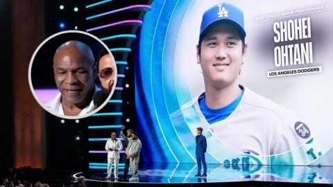 MLB(影)/翔平是男的?拳王泰森頒獎給大谷翔平卻不認識他「小聲發問」秒爆紅