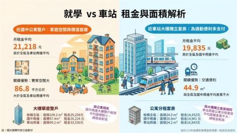 板橋租屋大數據曝光 車站搶套房學區瘋整戶