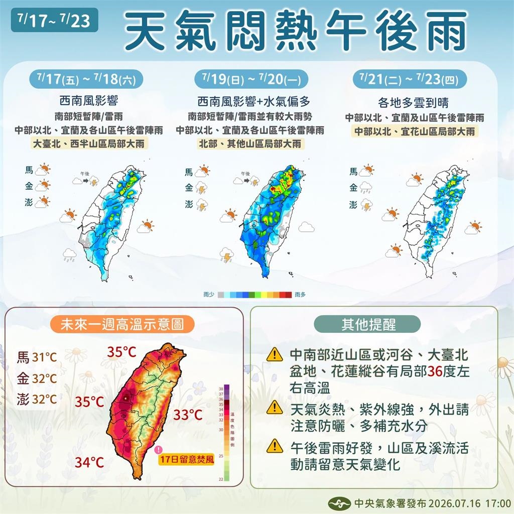 熱帶擾動發展中「恐影響台灣2事」!午後大雷雨「連炸3天」專家示警1區
