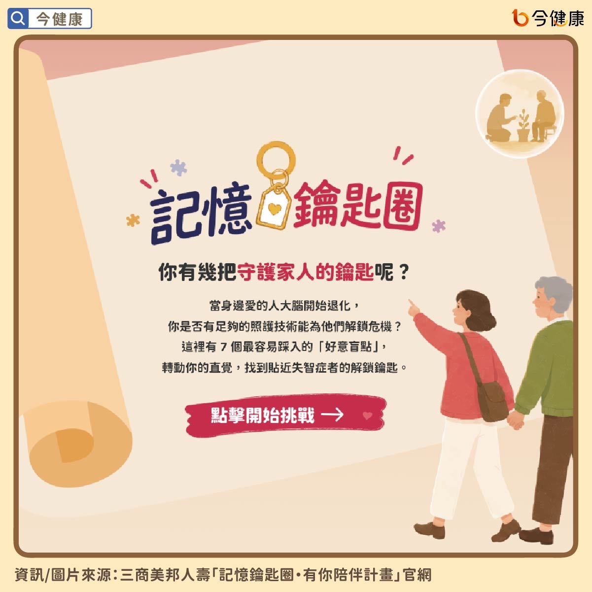 沉浸式失智迷宮體驗!「記憶鑰匙圈」打開迷霧。北中南場次一次看