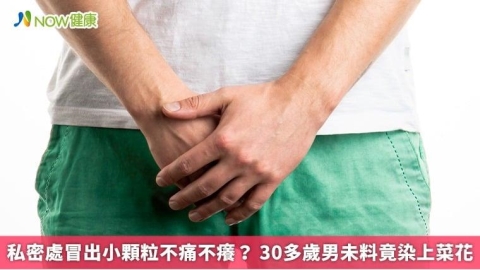 私密處冒出小顆粒不痛不癢? 30多歲男未料竟染上菜花