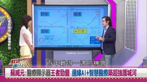 財經週日趴(影)／蘇威元：醫療顯示器王者勁豐 邊緣AI築超強護城河