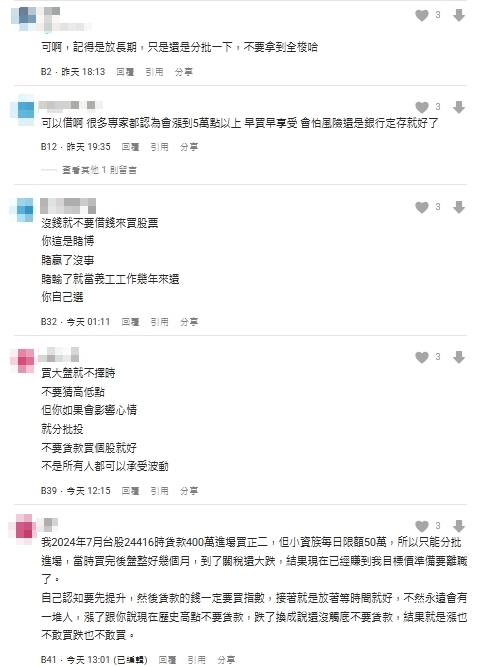 他月領60K「想貸100萬進場」自信喊現在是低點!過來人揭慘況:被套牢…