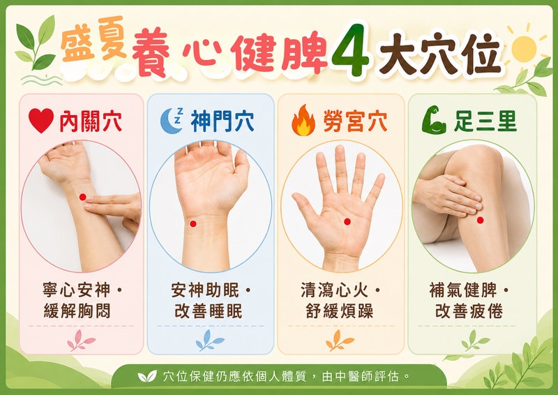夏季易心神不寧？中醫：每日按壓保健「四穴位」