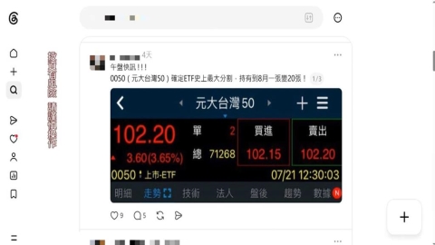 0050將分割1張變24張?網瘋傳!元大投信駁:是假消息