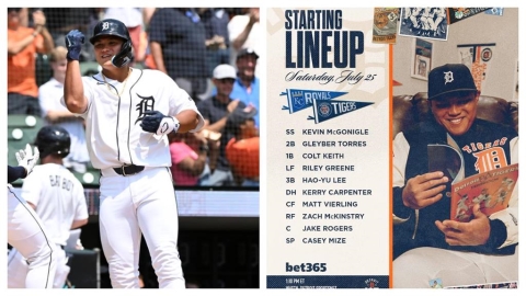 MLB/李灝宇「文青照」登上老虎先發打序封面!灝宇媽笑虧:我的黑幫兒子書沒有拿反