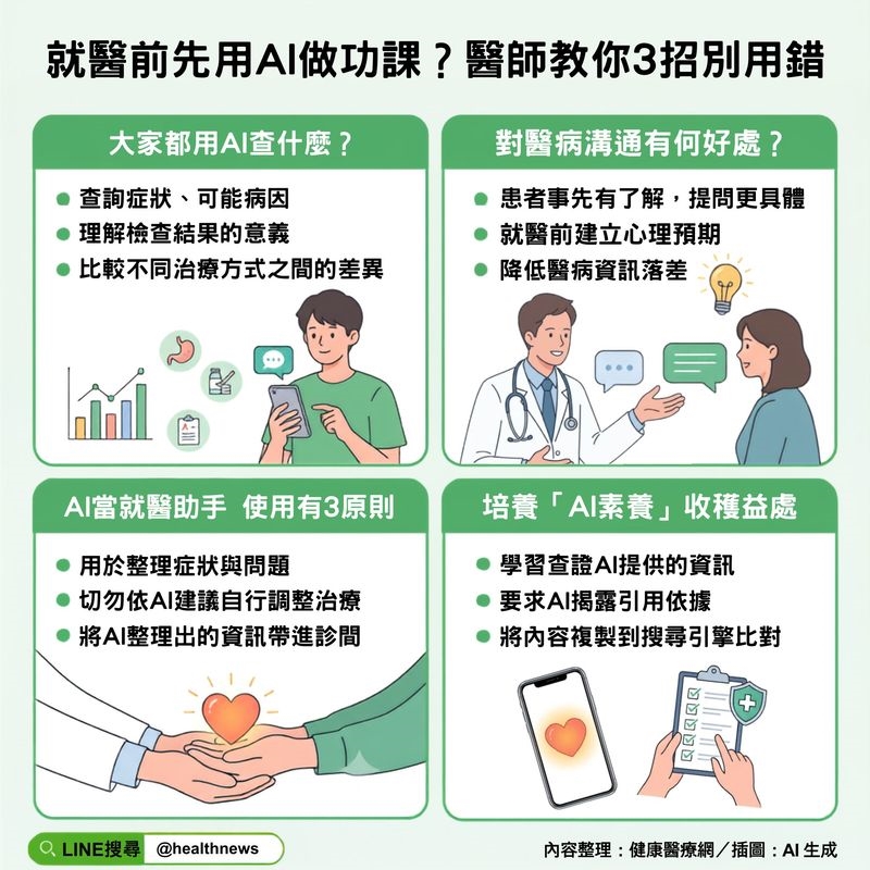 AI陪病時代2／AI能助力醫病溝通？專家解析如何善用科技　做好就醫準備