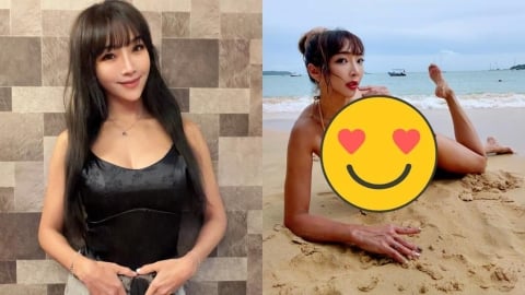 比基尼快撐不住!普吉島驚見台灣辣妹「焦糖饅頭倒出來」本尊竟是5寶媽女星