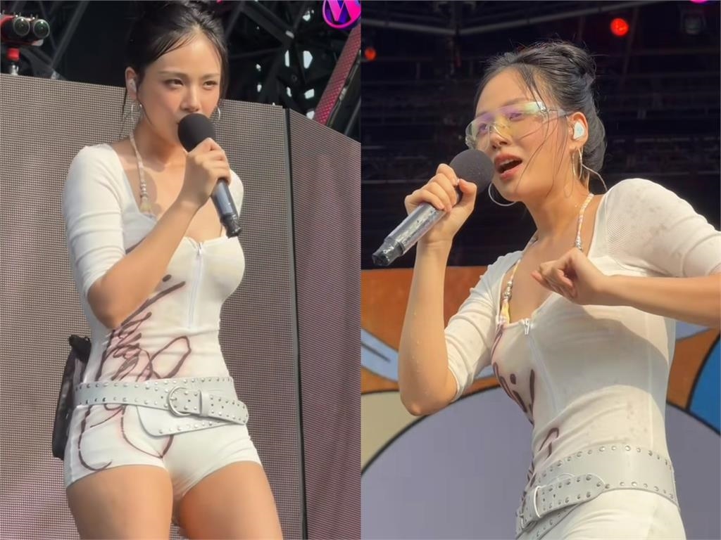 BIBI水炸彈演出挨轟!脫衣跪男舞者中間唱歌 觀眾看傻:太露骨了