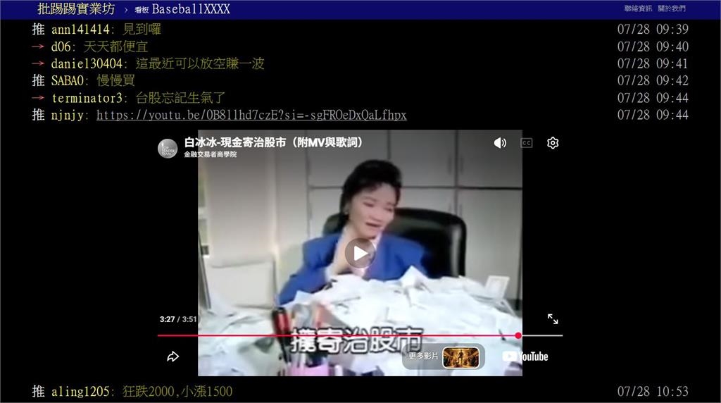傳中國晶片大突破 台股失守4萬2 網友哀唱"白冰冰神曲"