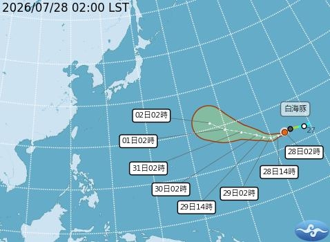快新聞／這週颱風假又穩了？白海豚快速增強　專家曝未來對台影響