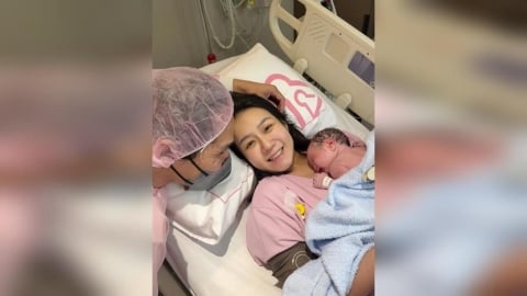 李又汝迎來愛女「小藍莓」報到！第一胎自然產8.5小時超神速