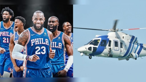 NBA/「Air James」詹皇天天搭直升機上班!住紐約飛費城成NBA最狂通勤