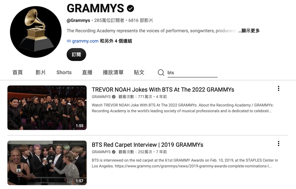 BTS七人合體抵制!葛萊美悄悄1舉動「總2億觀看全沒」粉絲氣炸