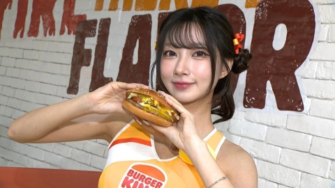 漢堡王''芒果堡''新上市! 啦啦隊女神''一粒''當一日店長 粉絲擠爆