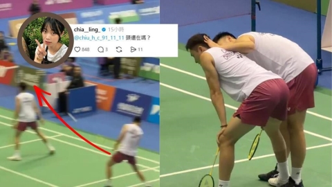 羽球(影)／王齊麟「背刺」邱相榤！後腦杓挨金牌重擊　女友羅嘉翎一句話閃翻全網