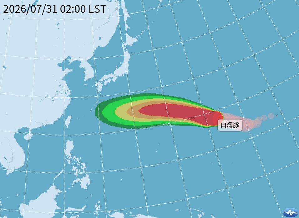 白海豚今挑戰巔峰登「風王」!專家曝逼近台灣機率:不確定性大