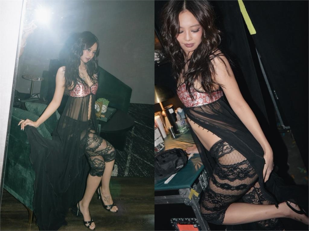 Jennie罕穿性感薄紗Bra!透視薄紗「下身若隱若現」絕美辣照曝光