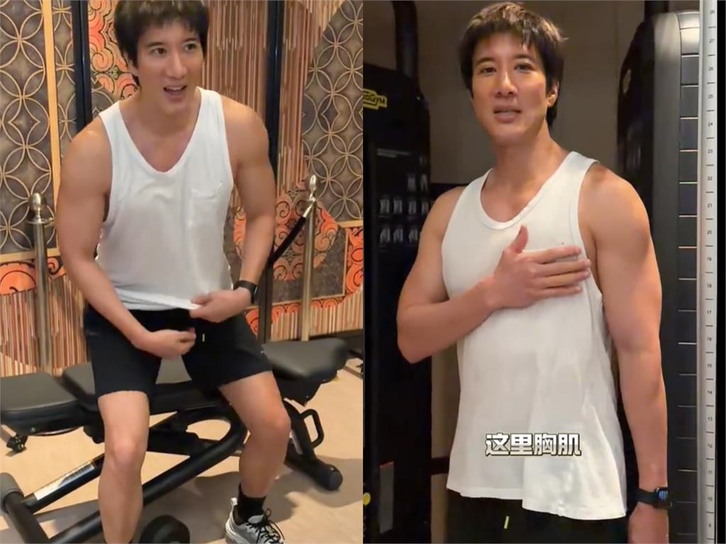 50歲王力宏突在健身房掀吊嘎!「一大片肉色」猛露出…5分鐘狂操片曝光